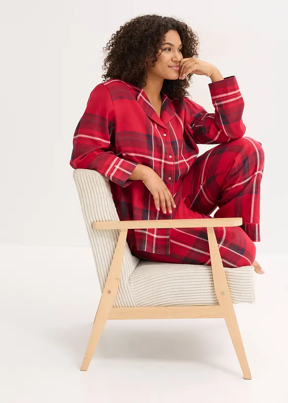 Vevd pyjamas i flanell, bonprix