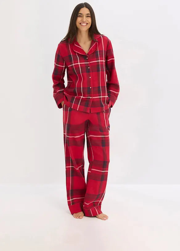 Vevd pyjamas i flanell, bonprix