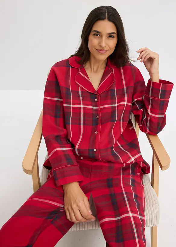Vevd pyjamas i flanell, bonprix