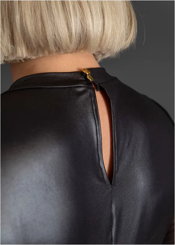 Stringbody ouvert i wetlook, bonprix