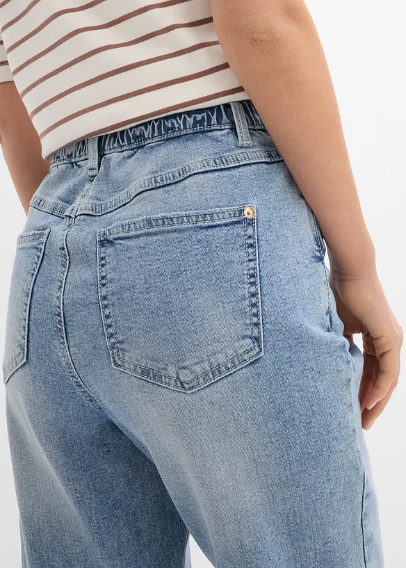 Mom-jeans High Waist, Low Stretch, cropped, bonprix