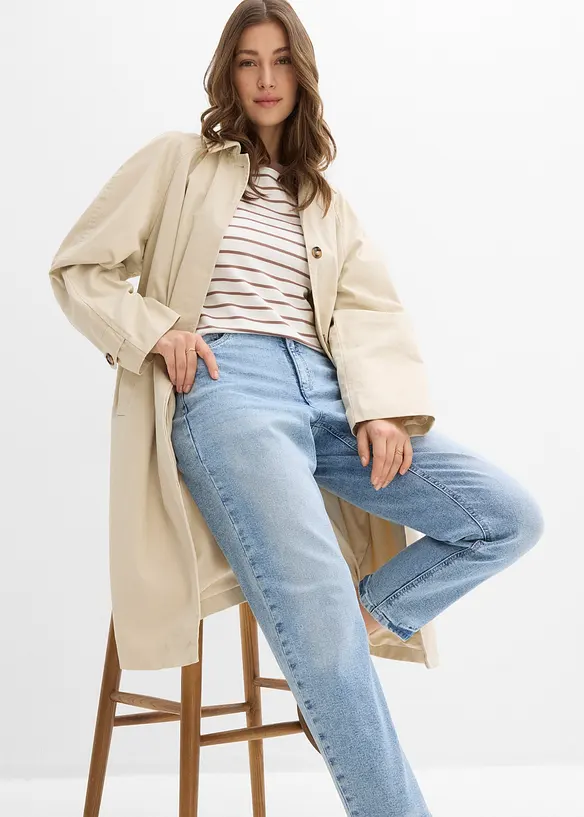 Mom-jeans High Waist, Low Stretch, cropped, bonprix