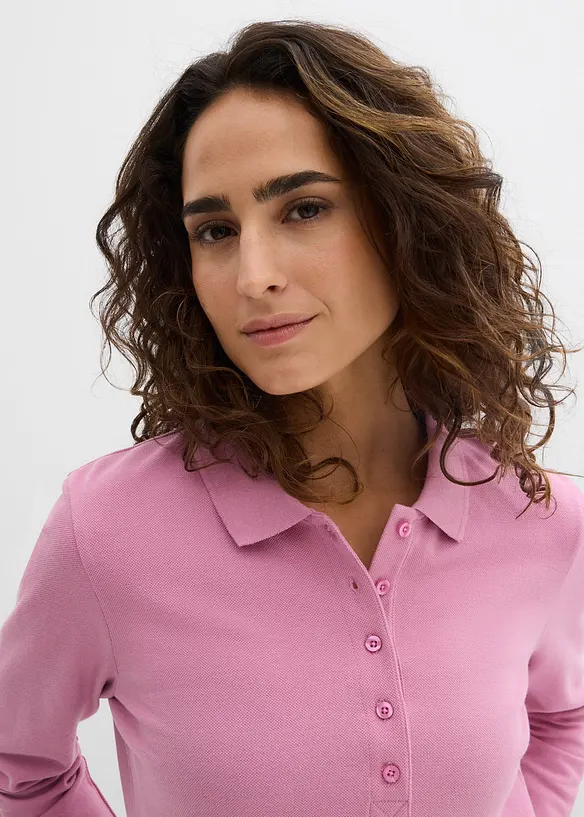 Pik&eacute;-poloskjorte i ren &oslash;kologisk bomull, bonprix