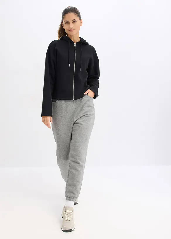 Sweatjakke med &oslash;kologisk bomull, bonprix