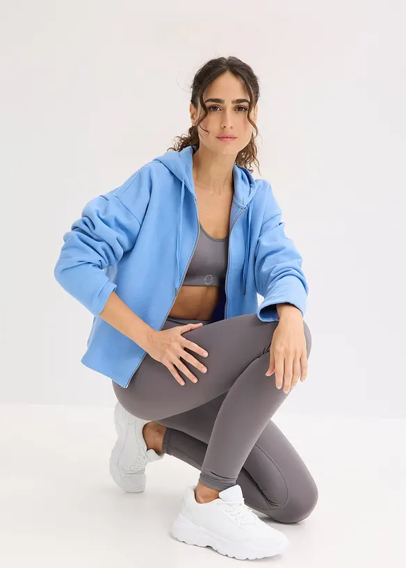 Sweatjakke i 100% &oslash;kologisk bomull, bonprix