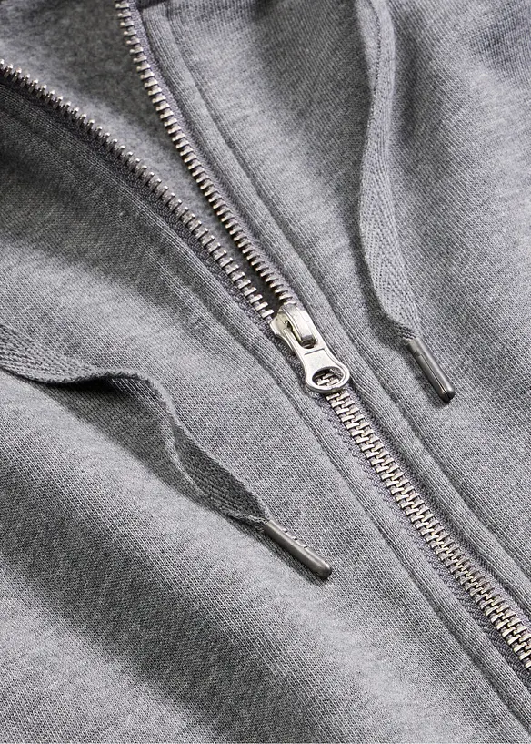 Sweatjakke i 100% &oslash;kologisk bomull, bonprix