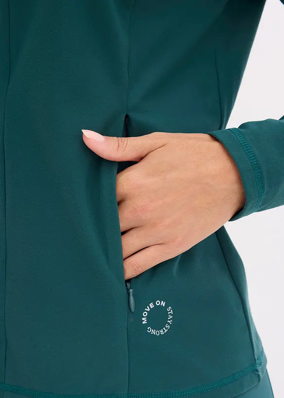 Termo-funksjonsjakke med halv glidel&aring;s, hurtigt&oslash;rkende, bonprix