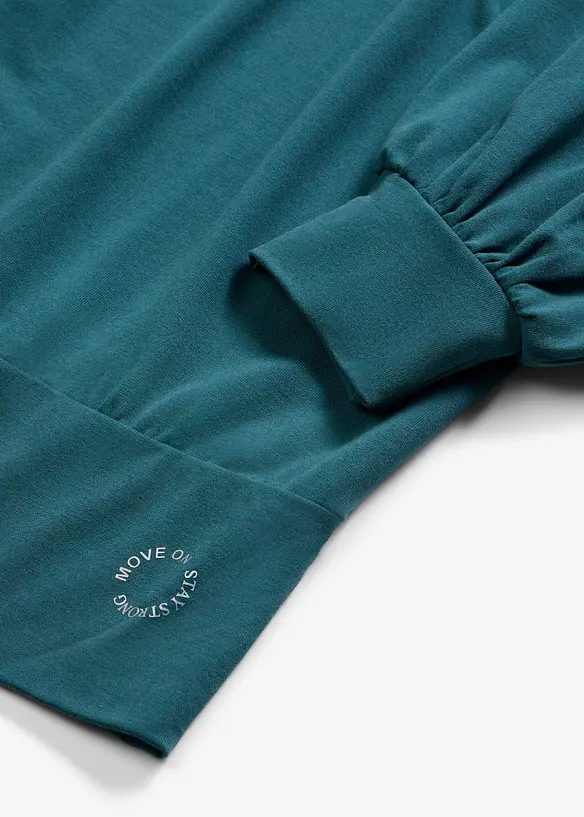 Oversized treningstopp med 3/4-lange ermer, hurtigt&oslash;rkende, bonprix