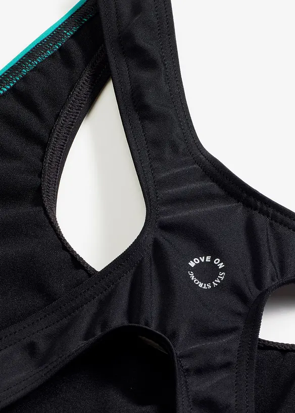 Hurtigt&oslash;rkende sportsbadedrakt med ben, bonprix