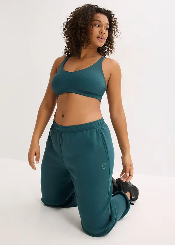 Trenings-BH i ribbet materiale med lett st&oslash;tte, bonprix