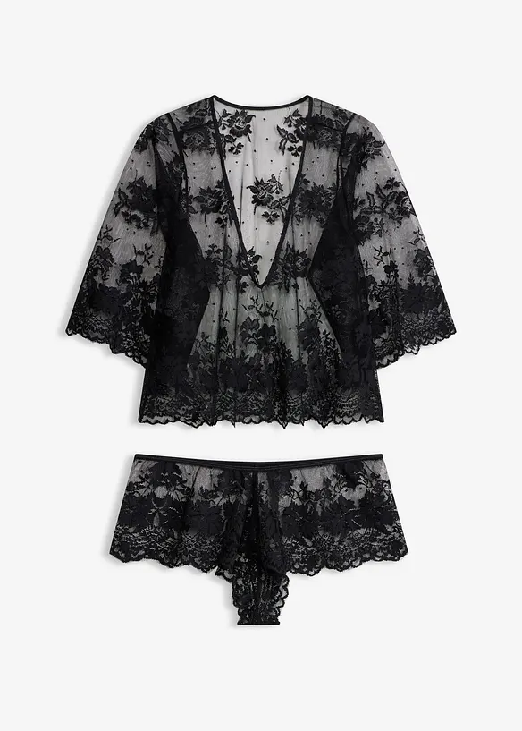 Langermet topp + panty (sett i 2 deler), bonprix