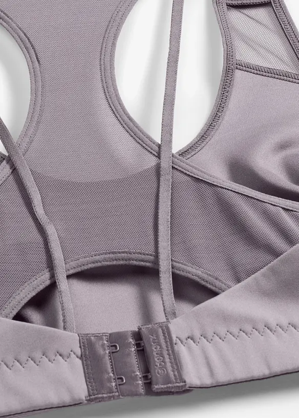 Trenings-BH med middels hold og lett glans, bonprix