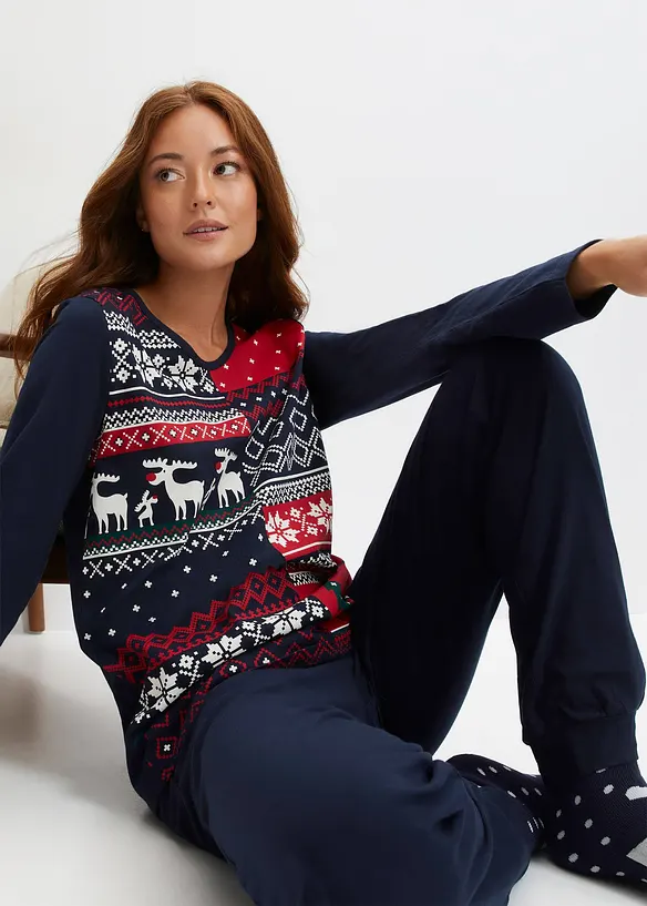 Pyjamas i 100% bomull, bonprix