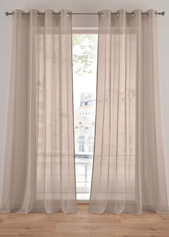 Gardin i fin batiststruktur (1-pack), bpc living bonprix collection