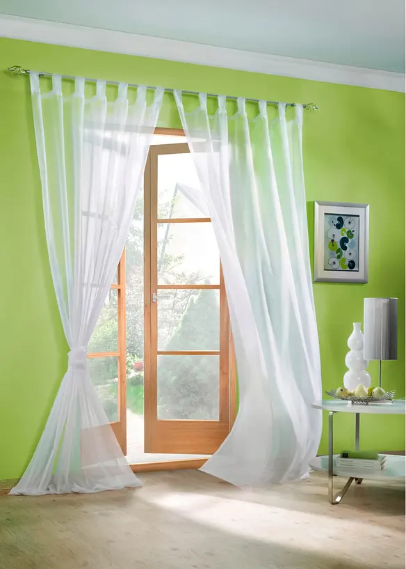 Gardiner i lett voile (2-pack), bonprix