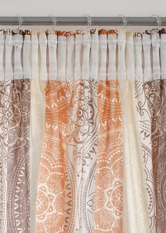 Gardin med striper med resirkulert polyester (1-pack), bonprix