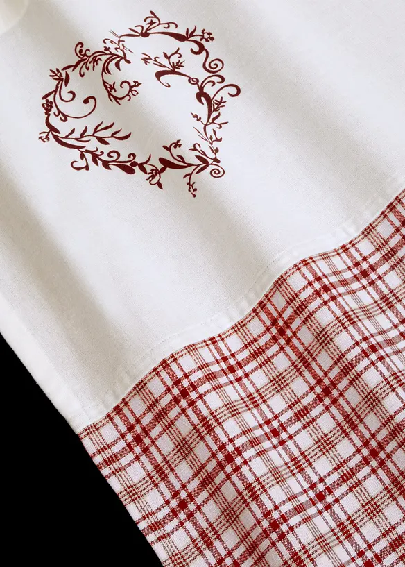 Gardin i &oslash;kologisk bomull med gardinholder (1-pack), bonprix