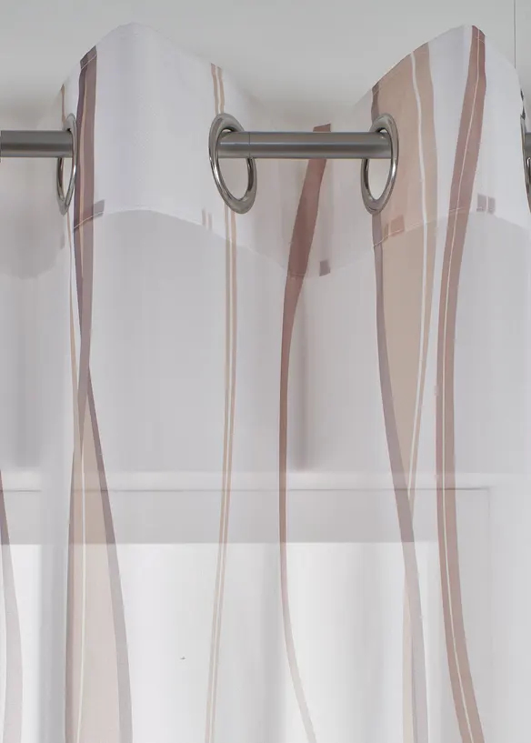 Gardin med b&oslash;lgem&oslash;nster (1-pack), bonprix