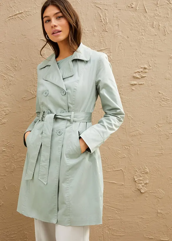 Trenchcoat i bomull, bonprix