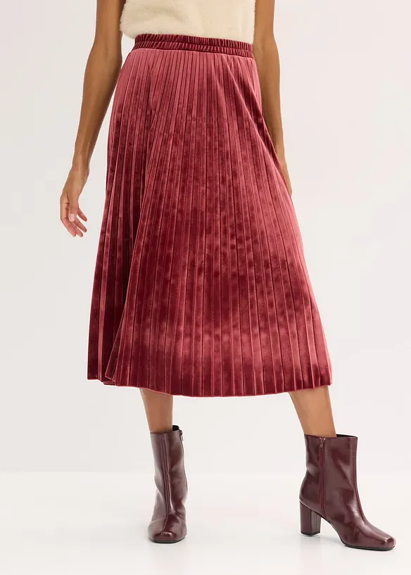 Pliss&eacute;skj&oslash;rt i myk fl&oslash;yel, bonprix