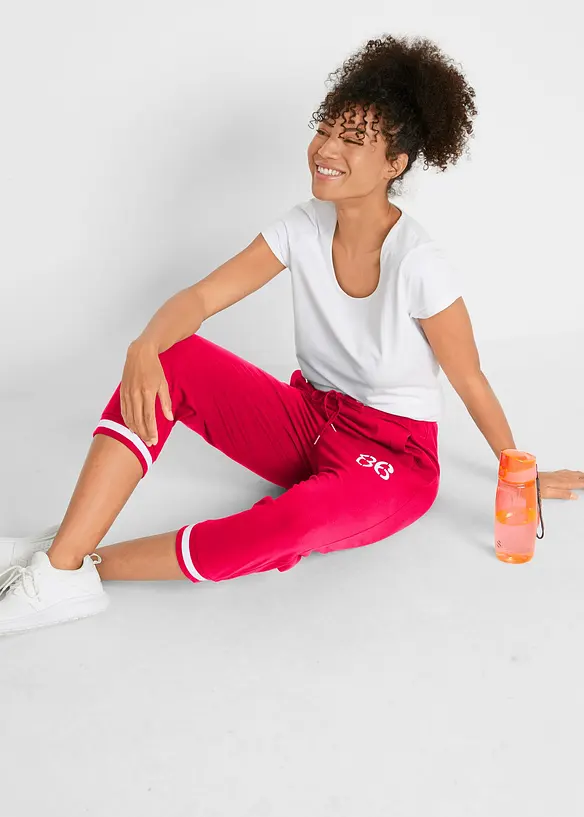 3/4-joggebukse i bomullsmiks, bonprix
