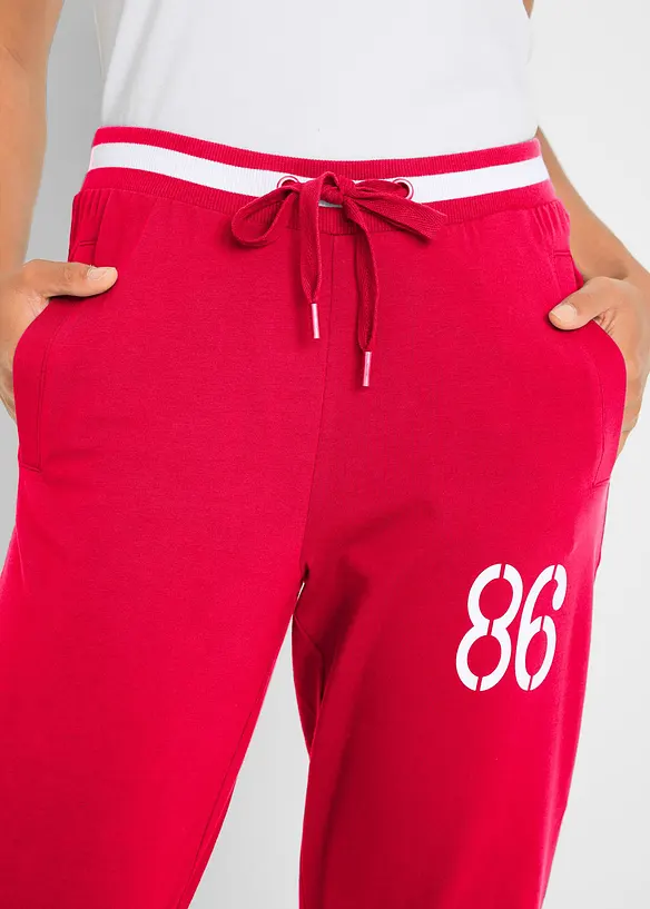 3/4-joggebukse i bomullsmiks, bonprix
