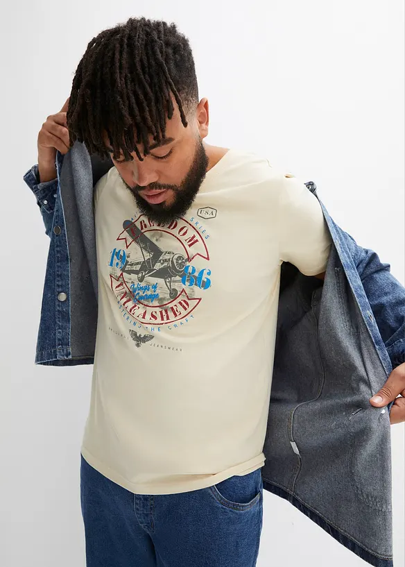 T-skjorte i 100% &oslash;kologisk bomull, bonprix