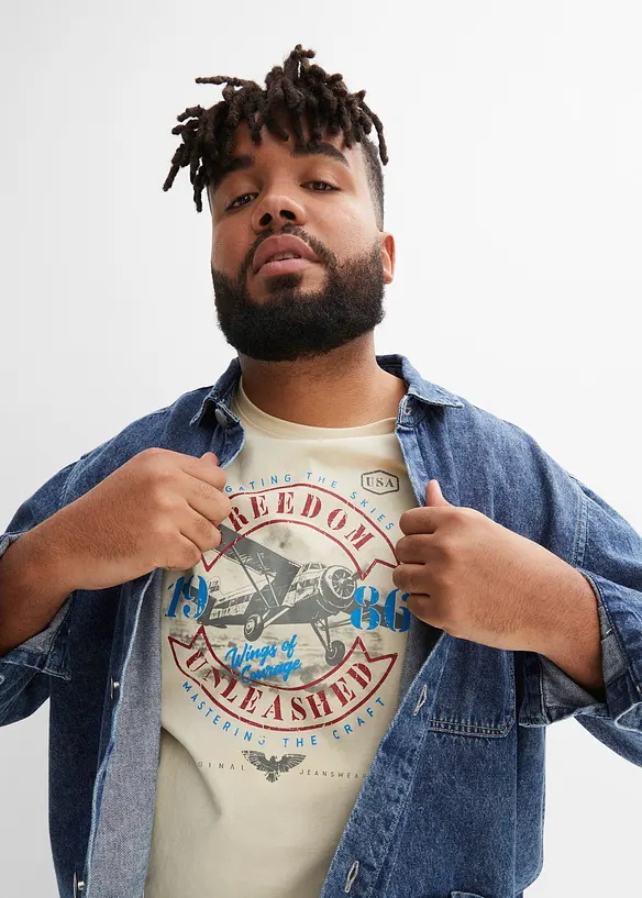 T-skjorte i 100% &oslash;kologisk bomull, bonprix