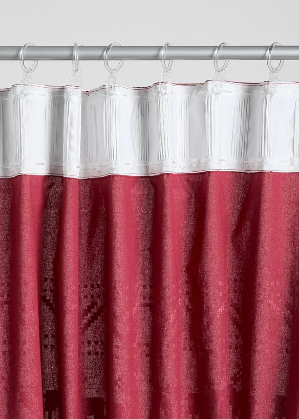 Gardin i økologisk bomull med mønstret bord (1 stk.), bonprix