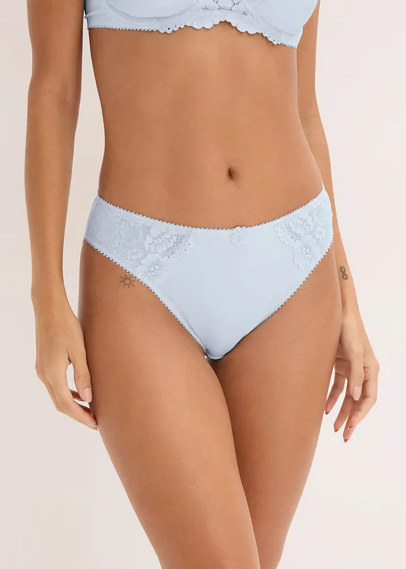 Truse med delikate blonder (2-pack), bonprix