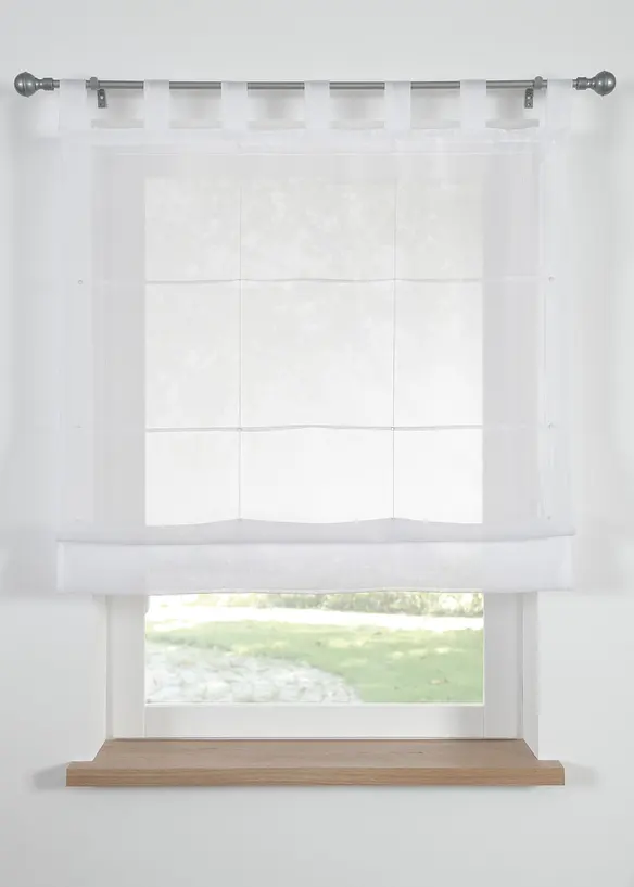 Foldegardin i lett voile, bonprix