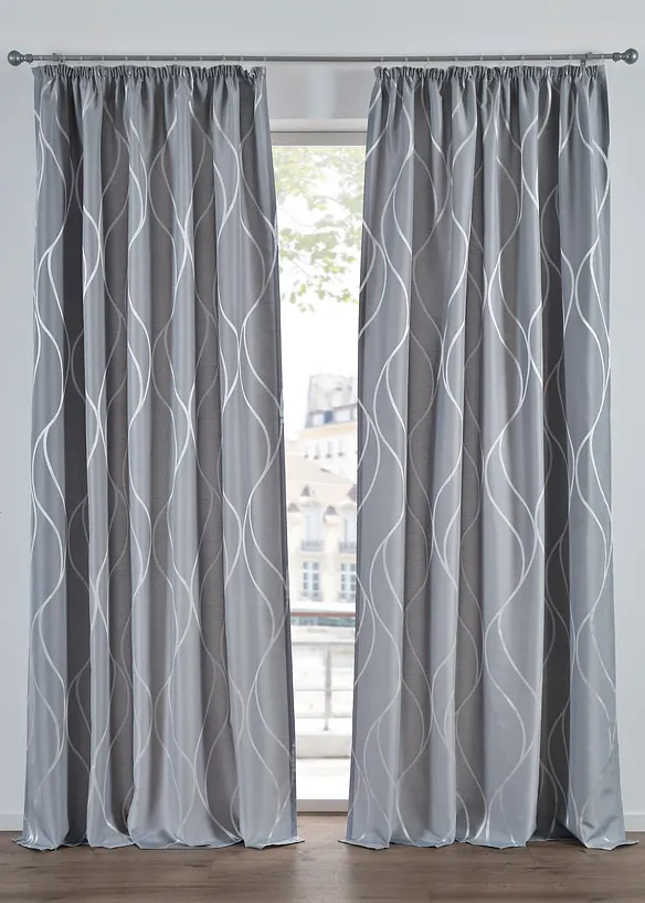 Jacquardvevd gardin (1-pack), bonprix