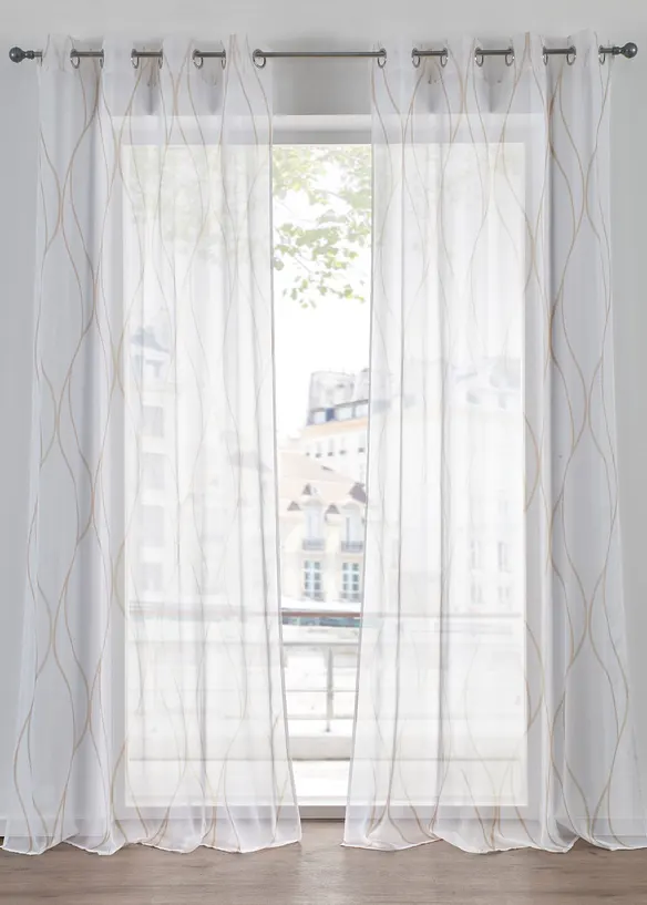 Gardin med b&oslash;lgem&oslash;nster, f&aring;s ogs&aring; i ekstra lang (1-pack), bonprix