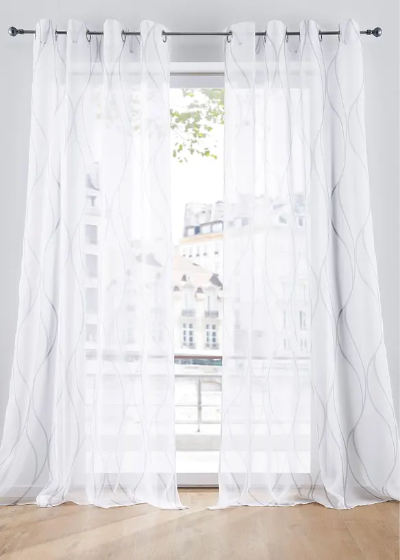 Gardin med b&oslash;lgem&oslash;nster, f&aring;s ogs&aring; i ekstra lang (1-pack), bonprix