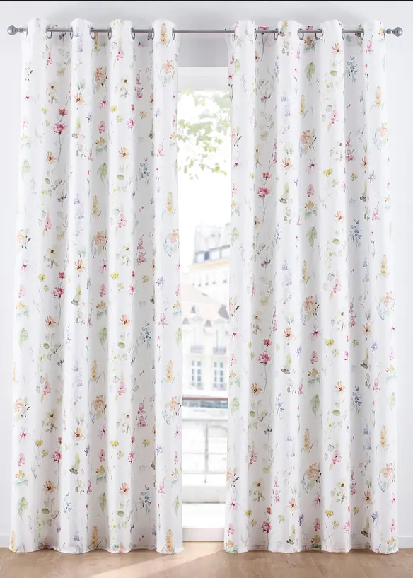 Mikrofiber-gardin med resirkulert polyester (1-pack), bonprix