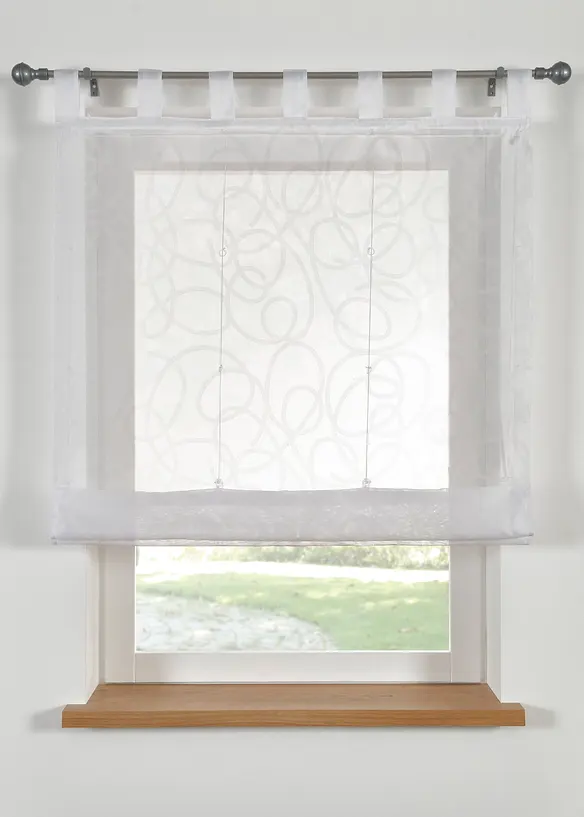 Transparent liftgardin med resirkulert polyester og trykt m&oslash;nster, bonprix