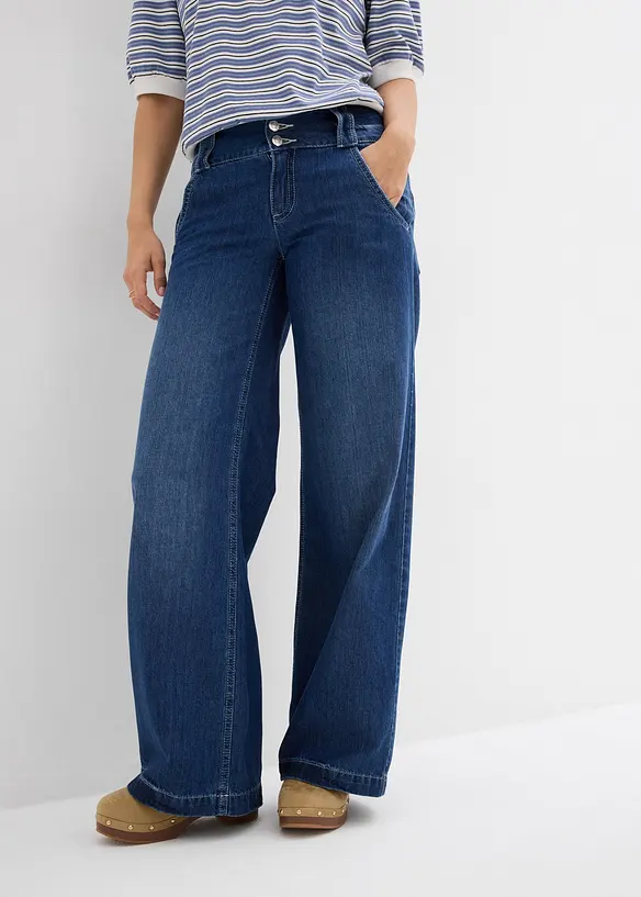 Wide-Leg-jeans High Waist, Super Soft, bonprix