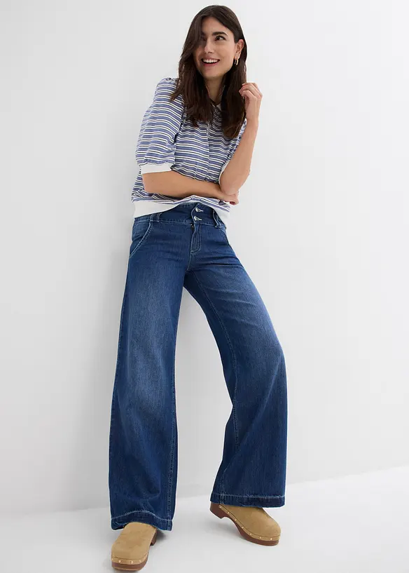 Wide-Leg-jeans High Waist, Super Soft, bonprix