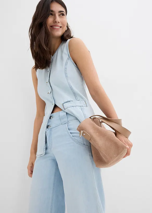 Wide-Leg-jeans High Waist, Super Soft, bonprix