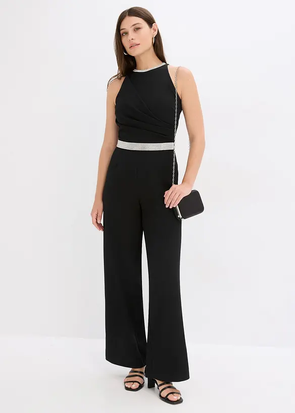 Jumpsuit i strukturert krepp, bonprix