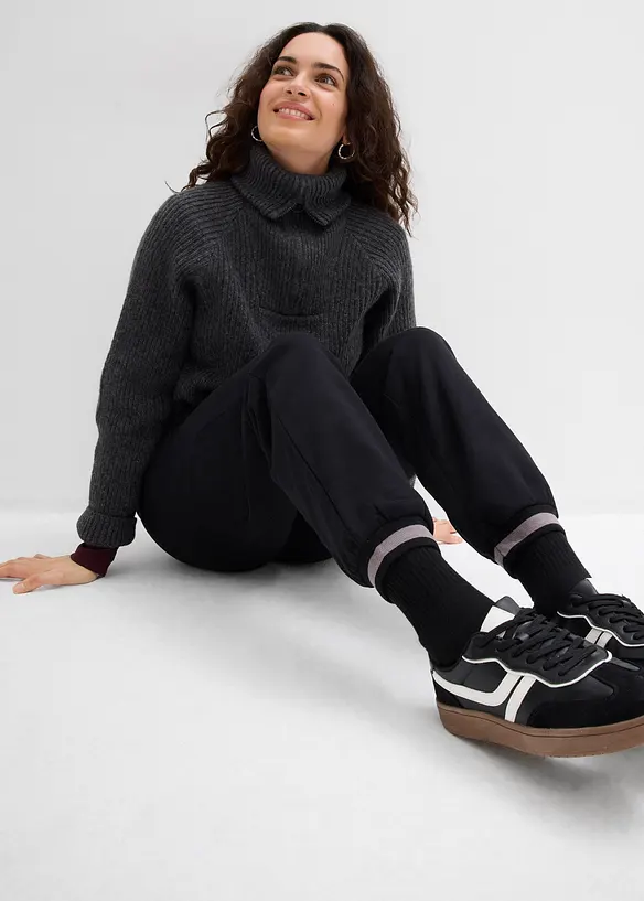 Joggebukse i bomullsmiks (2-pack), bonprix