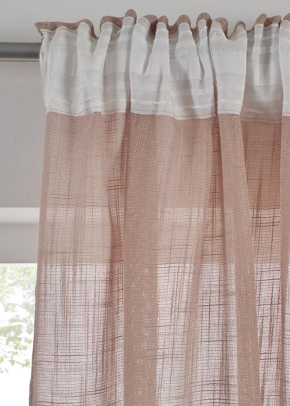 Gardiner i strukturmateriale (2-pack), bonprix