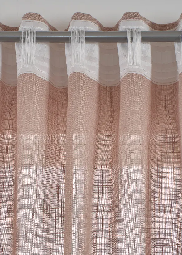 Gardiner i strukturmateriale (2-pack), bonprix