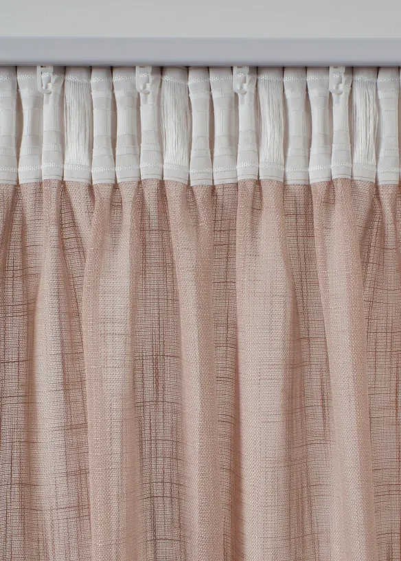 Gardiner i strukturmateriale (2-pack), bonprix