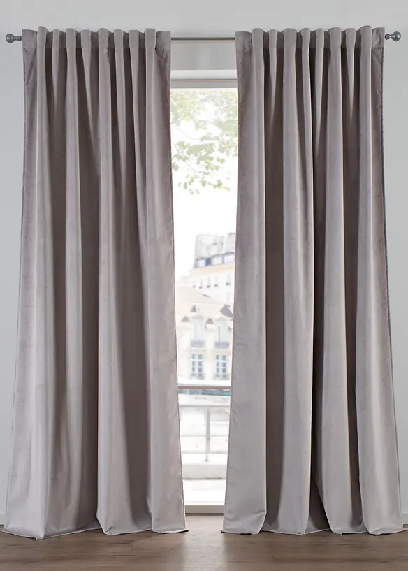 Termo-m&oslash;rkleggingsgardin med fl&oslash;yelsaktig overflate (1-pack), bonprix