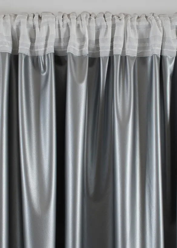 Termo-m&oslash;rkleggingsgardin med fl&oslash;yelsaktig overflate (1-pack), bonprix