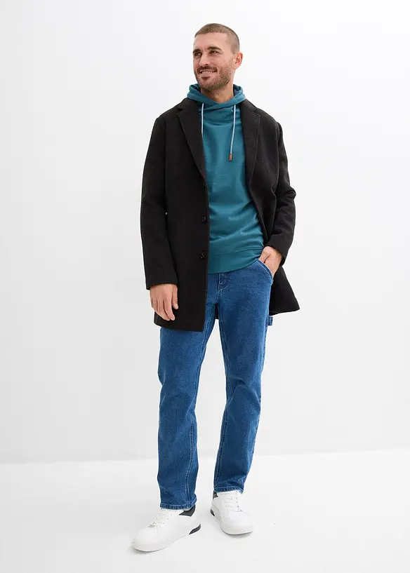 Sweatshirt med sjalskrage av 100% &oslash;kologisk bomull, bonprix