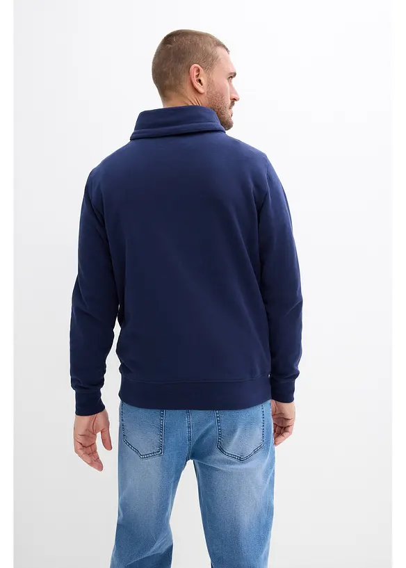 Sweatshirt med sjalskrage av 100% &oslash;kologisk bomull, bonprix