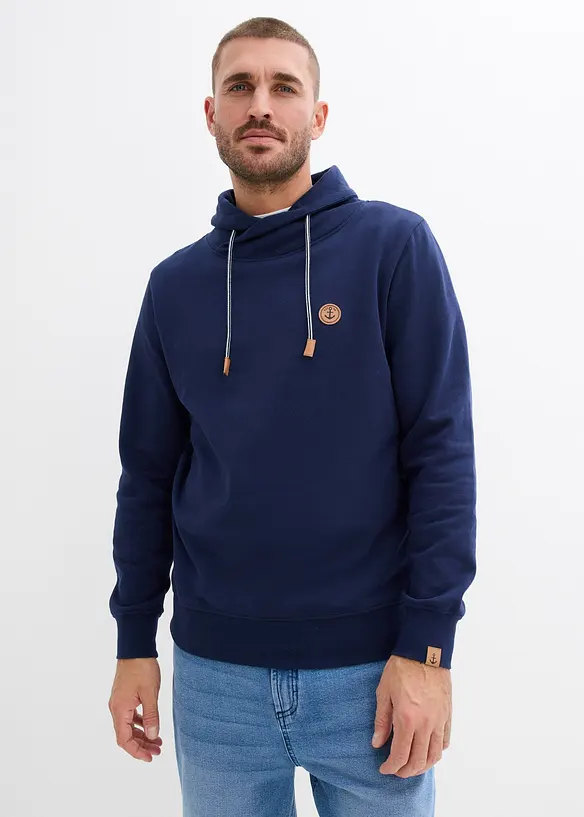 Sweatshirt med sjalskrage av 100% &oslash;kologisk bomull, bonprix