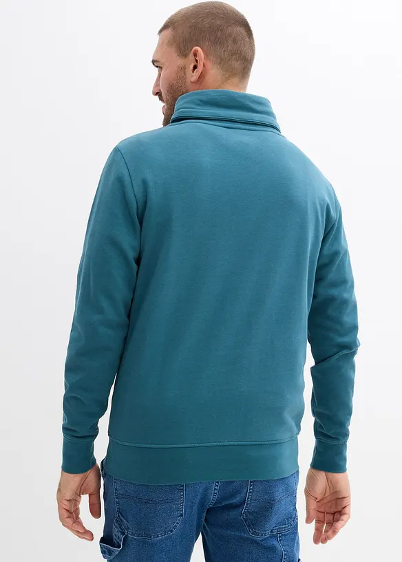 Sweatshirt med sjalskrage av 100% &oslash;kologisk bomull, bonprix